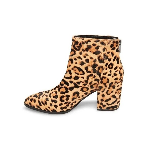 Steve Madden Womens Size 10 JILLIAN Calf Hair Leopard Print Booties Ankle Boot - Picture 3 of 16